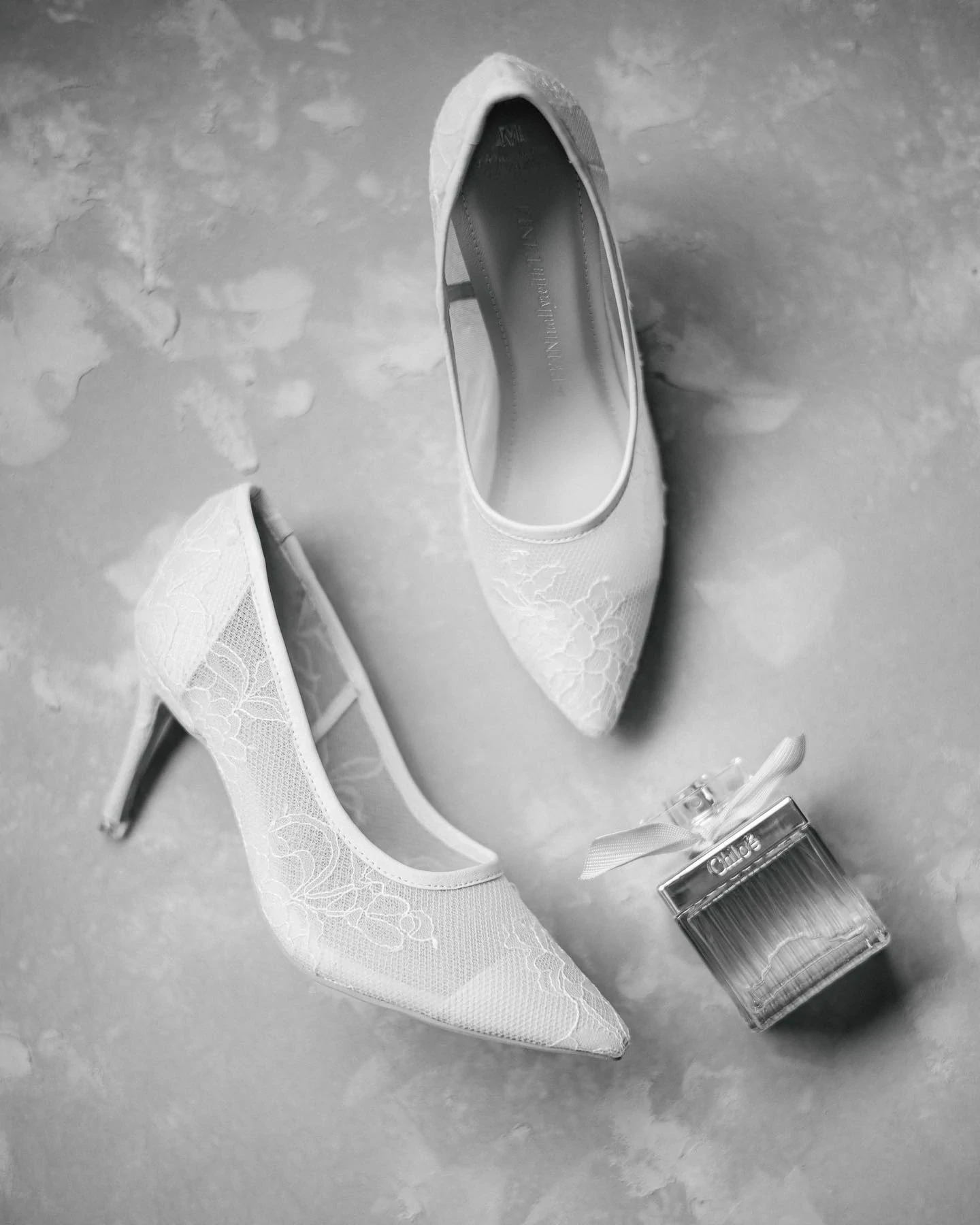 Ivory Satin Peep-Toe Pump